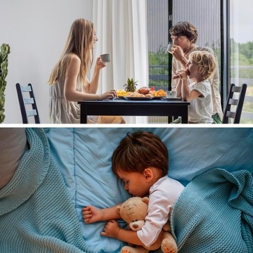 MOSKITIERA NA DRZWI BALKON TARAS SIATKA KOMARY MUCHY MAGNETYCZNA 210x100 cm