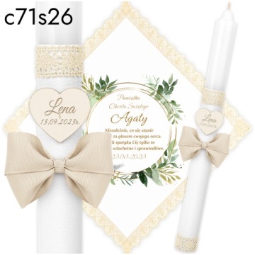 Халат для крещения и свеча, набор из 2 коробок для свечей IHS Baptism Candle