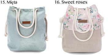 TOREBKA DAMSKA WOREK SHOPPER TORBA KWIATY BAGGAGE