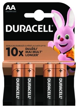 4x BATERIA ALKALICZNA DURACELL LR6 AA R6 MN1500