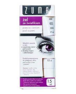 ZUMA Żel ze świetlikiem przeciw cieniom pod oczami 15 ml