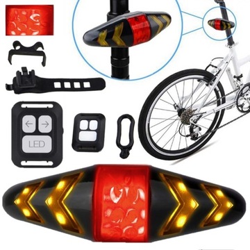 ЗАДНИЕ ВЕЛОСИПЕДНЫЕ ЛАМПЫ ПОВОРОТЫ НА ДИСТАНЦИОННОМ УПРАВЛЕНИИ освещение велосипедных фонарей
