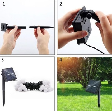 СОЛНЕЧНАЯ ГИРЛЯНДИЯ СОЛНЕЧНЫЕ ЛАМПЫ 50 СВЕТОДИОДОВ 7М САД СОЛНЕЧНЫЙ ДЛИННЫЙ СВЕТ