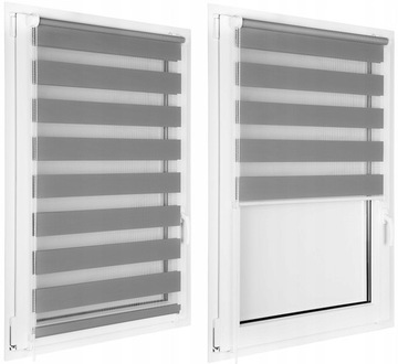 Roleta Dzień Noc na Wymiar 53x140 cm z Napinaczem