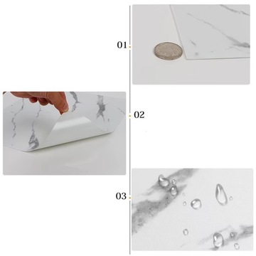 ПЛИТКА ПВХ САМОКЛЕЯЩАЯСЯ ПРОЧНАЯ ВОДОНЕПРОНИЦАЕМАЯ ИМИТАЦИЯ МРАМОРА 10 ШТ 0,9м2