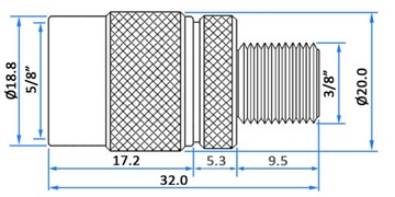 Адаптер РЧ-антенны F/gn-N/wt 50 Ом