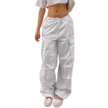 Damskie XXLuźne Spodnie Cargo Streetwear Y2k Kol