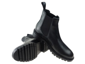 Ryłko botki buty 3PVT5 czarne, skóra NEW 39
