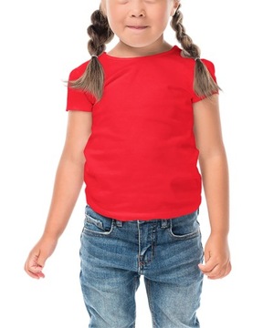 DZIECIĘCA KOSZULKA Czerwona T-SHIRT Dla Dzieci 3-4 Lata