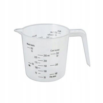 MIARKA KUCHENNA 0,25L MĄKA CUKIER RYŻ OLEJ CIECZ