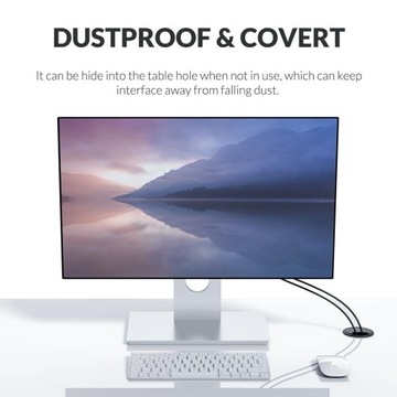 ORICO DESK-4U-BK Многофункциональный настольный концентратор с 4 портами USB3.0, черный