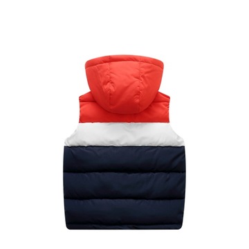 PIKOWANY BEZRĘKAWNIK DLA CHŁOPCA KAPTUR KAMIZELKA