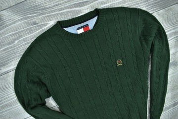 TOMMY HILFIGER Sweter Męski Klasyczny Warkocz M