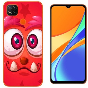 ETUI PLECKI FOTO Case OBUDOWA Pokrowiec WZORY SZKŁO 9H do Xiaomi Redmi 9C