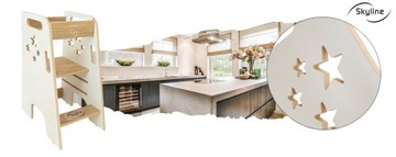 Pomocnik kuchenny Kitchen helper Montessori dla dziecka Solidny Drewniany