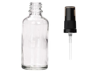 Butelka szklana bezbarwna 100 ml z pompką [1] 5 sztuk