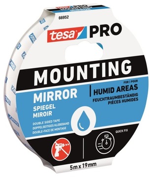 Tesa Pro Mounting Dwustronna Taśma Montażowa do Luster Mocna 5m x 19mm
