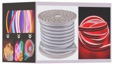 Taśma LED NEON Mono 12V na metry 5x12mm CZERWONY