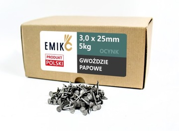 Gwoździe papowe papiaki 3,0x25mm OCYNK Gładkie 5kg - 3x25mm