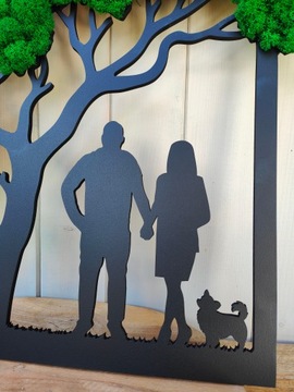 ДЕРЕВО с мхом с семьей СЕМЬЯ 30см мох мох ПРОЕКТ