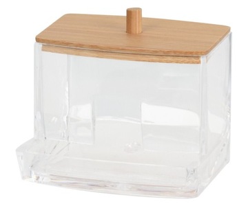 КОНТЕЙНЕР для УШНЫХ ПАЛОЧЕК с бамбуковым дозатором