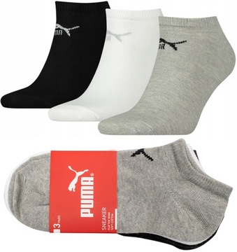 PUMA SKARPETY STOPKI MULTI CZARNE BIAŁE SZARE 43-46