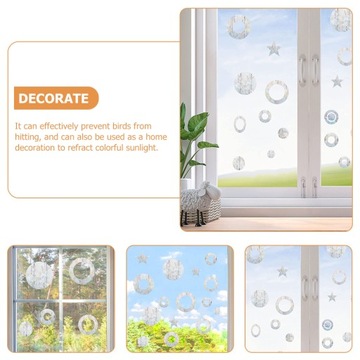 Наклейки и пленки для окон. Наклейки с радужными птицами.