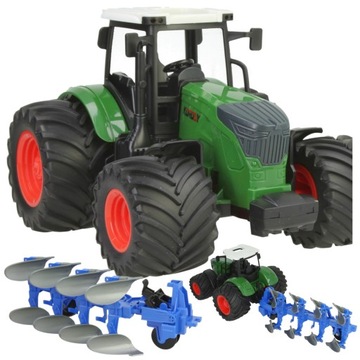 БОЛЬШОЙ ТРАКТОР ТРАКТОРНАЯ СЕЛЬСКОХОЗЯЙСТВЕННАЯ МАШИНА С ПЛУГОМ ПОДВИЖНЫЕ ЭЛЕМЕНТЫ КОЛЕСА XXXL