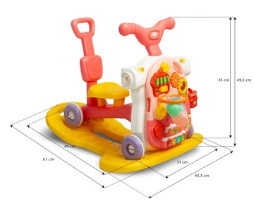 ОБРАЗОВАТЕЛЬНЫЙ СТОЛ-РОКЕР-СКУТЕР 5 в 1 ИНТЕРАКТИВНАЯ ИГРУШКА XXL TOYZ TOYZ