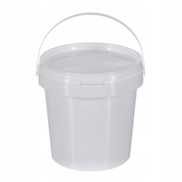 WIADERKO BIAŁE 1L Z POKRYWKĄ NA ŻYWNOŚĆ PP5