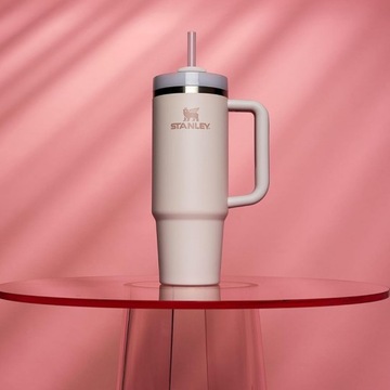 БОЛЬШАЯ термокружка Iceflow для автомобиля, 40 унций, соломенно-розовая