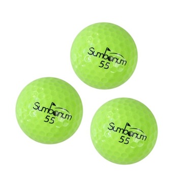 Мячи для гольфа из 3 частей, мяч для гольфа на дальней дистанции для тренировок по гольфу, зеленый
