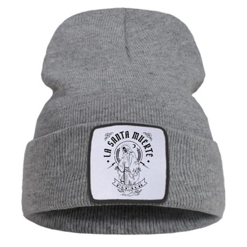 Готическая балаклава унисекс с принтами La Santa Muerte Mcmxch Grim Reaper