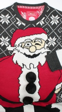 Świąteczny Sweter z Mikołajem Brave Soul S