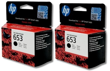 2x чернила HP 653, черные 3YM75AE HP DeskJet Ink Advantage Plus 6000 6075 6400