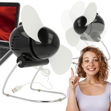 MOCNY WIATRAK WENTYLATOR WIATRACZEK USB BAT V4 KOL