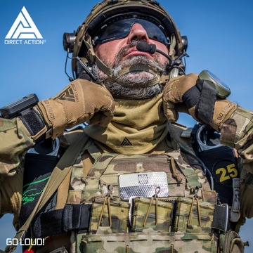 KOMIN MĘSKI DAMSKI CHUSTA BANDANA DUŻA WIELOFUNKCYJNA DIRECT ACTION COYOTE