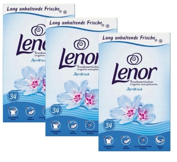 Салфетки сушильные Lenor Aprilfrisch Fresh Scent 3 x 34 шт.