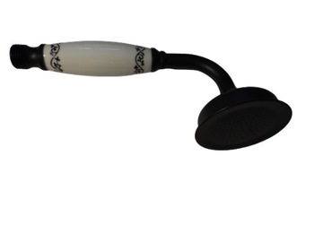 Słuchawka prysznicowa retro metalowa CZARNA BLACK