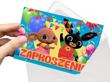 ZAPROSZENIE BING NA URODZINY DZIECKA + KOPERTA GRATIS