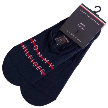 TOMMY HILFIGER SKARPETY SKARPETKI STOPKI 2 PARY GRANATOWE r.39-42