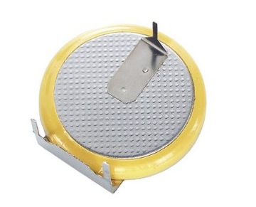 Bateria CR2032 3V PCB pozioma 3 pin THT PCB lit