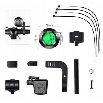 KOMPUTER ROWEROWY 22 FUNKCJE PRĘDKOŚCIOMIERZ WODOODPORNY BEZPRZEWODOWY