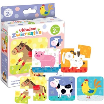 CzuCzu PIERWSZE PUZZLE UKŁADAM ZWIERZĄTKA 2+