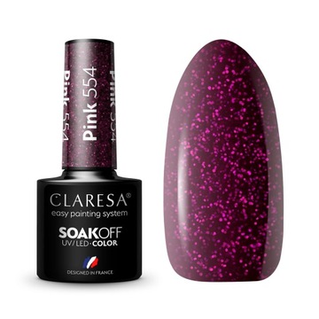 CLARESA lakier hybrydowy uv led PINK 554