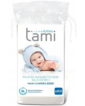 TAMI DUŻE PŁATKI KOSMETYCZNE DLA NIEMOWLĄT 60SZT