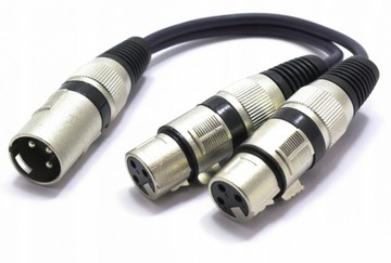 ADAPTER ROZDZIELACZ MIKROFONOWY WTYK XLR 2X GNIAZDO XLR VITALCO SPLITTER