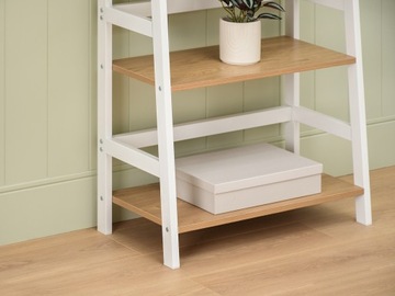 ПОЛКА ДЛЯ ЛЕСТНИЦЫ STRONG STABLE TOWER, БЕЛАЯ С ПОЛКАМИ DAB SONOMA ДЛЯ ДОМАШНЕГО ОФИСА