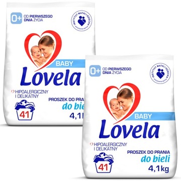 Lovela BABY Zestaw Proszek do Prania Bieli dla Dzieci i Niemowląt 2x 4,1kg