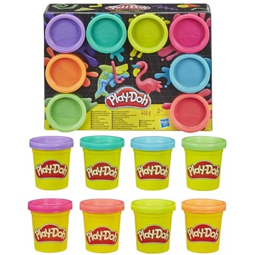 PLAY-DOH CIASTOLINA ZESTAW KOLORY NEONOWE 8-PAK E5044-E5063
